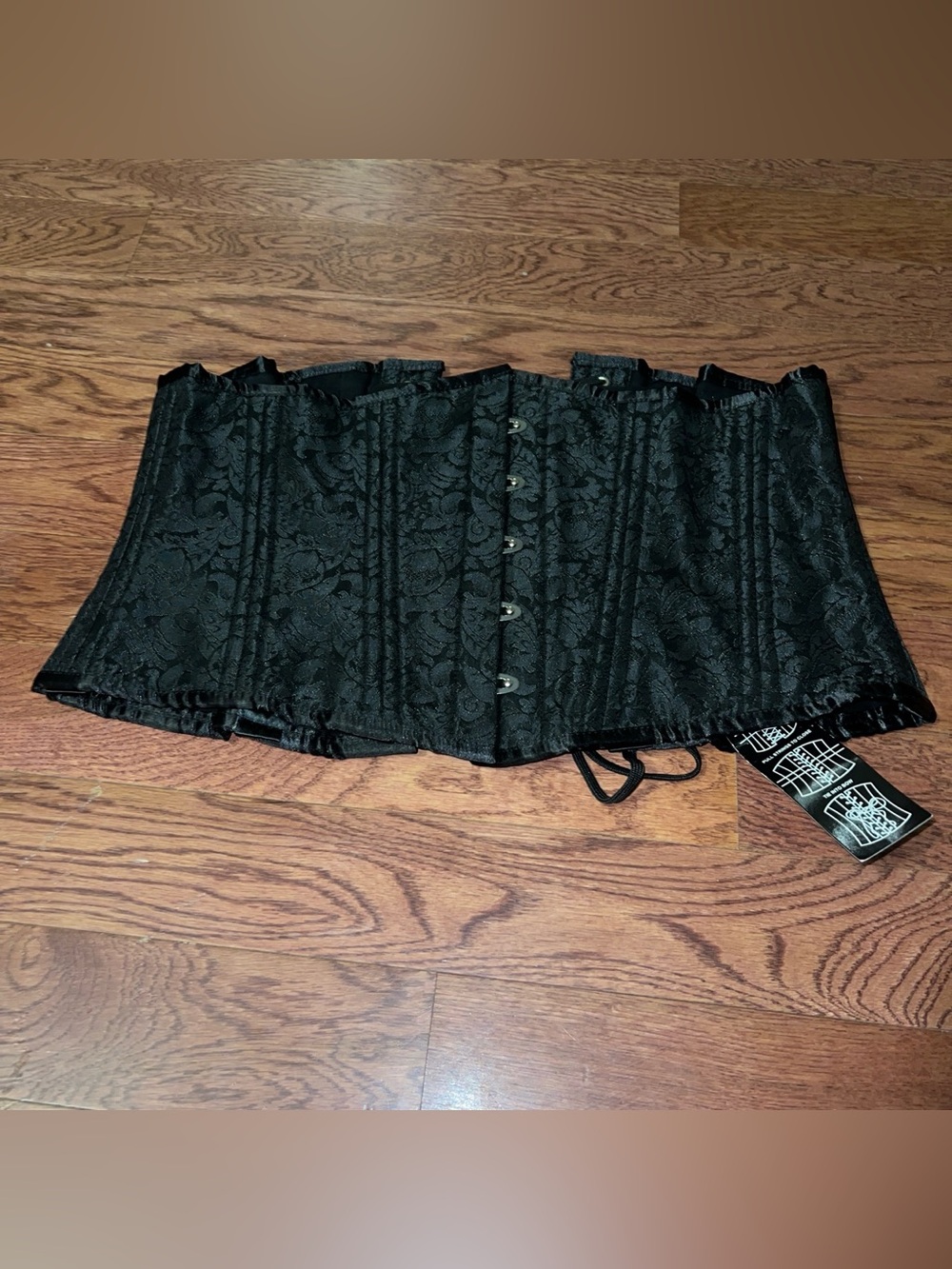 Black Floral Brocade Waist Corset Waist Trainer
